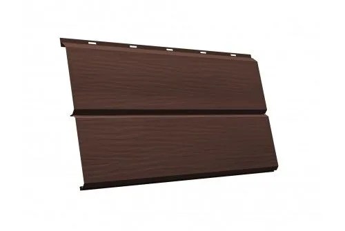Сайдинг металлический ЭкоБрус 3D 0,345 Grand Line 0,5 Satin Matt RAL 8017 ш