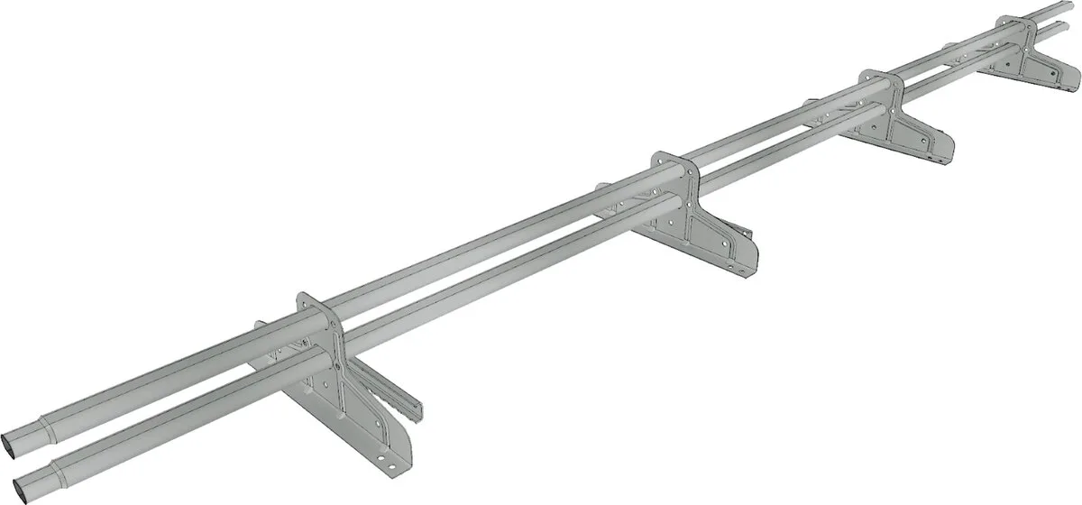 Снегозадержатель трубчатый для фальца Премиум d 45х25 RAL 9006 (3м) оцинкованный