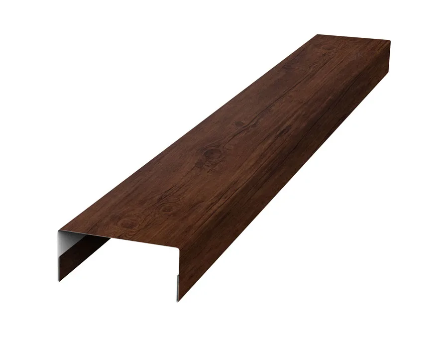 Крышка забора для горизонтального монтажа штакетника 0,45 Print-Double Premium Cherry Wood Fresh (3м)