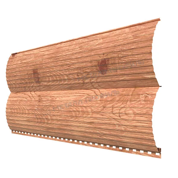 Сайдинг МЕТАЛЛ ПРОФИЛЬ Woodstock-Т-28х330 (ECOSTEEL_T-01-Кедр-0.5)