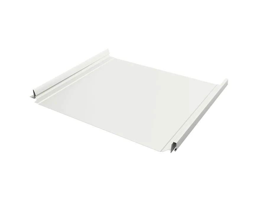 Кликфальц Про Grand Line 0,45 Drap ТХ с пленкой на замках RAL 9003 сигнальный белый