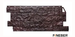 Фасадная панель FineBer Камень дикий, Коричневый