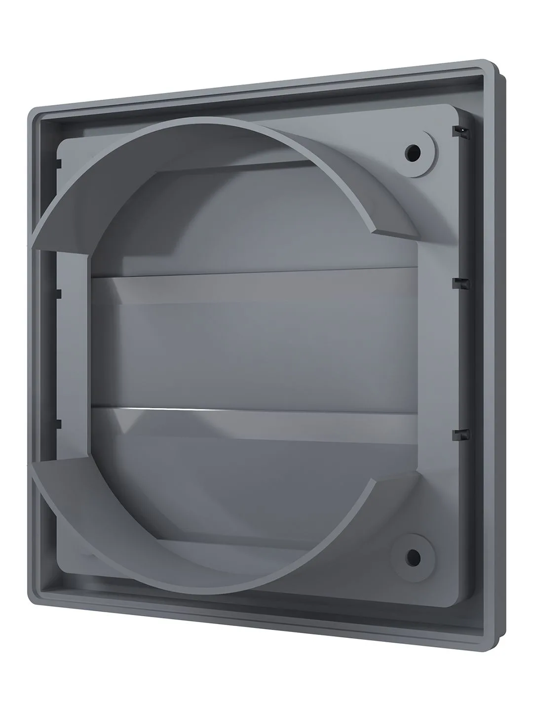 Выход стенной КФ фланец D125 жалюзи 150x150 ASA Gray ERA