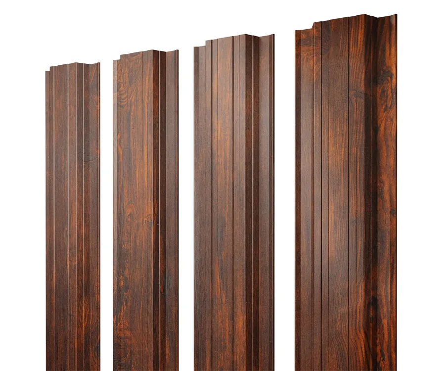 Штакетник Прямоугольный с прямым резом 0,45 Print Elite Chestnut Wood