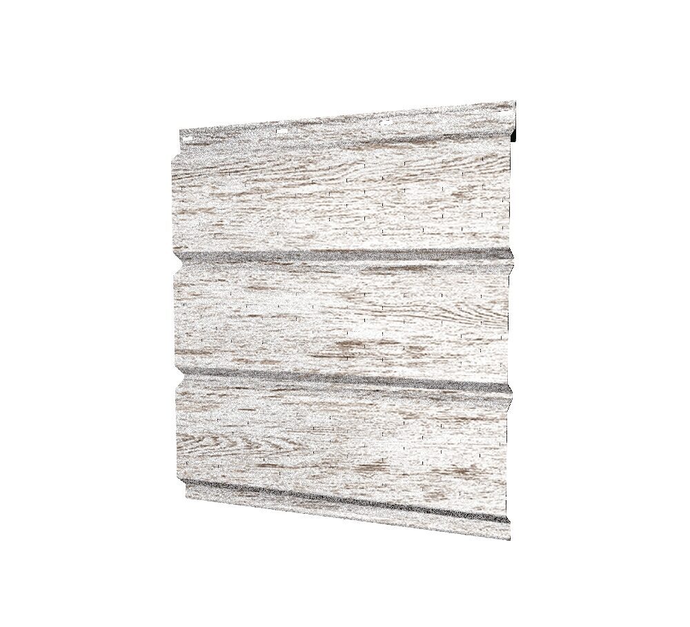 Софит металлический полная перфорация 0,45 Print Elite с пленкой Snow Wood TwinColor