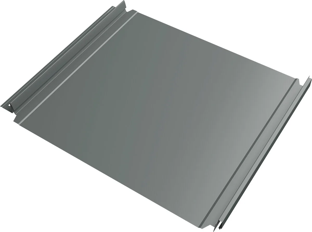 Кликфальц Double Pro Grand Line 0,45 ПЭ с пленкой на замках RAL 7005 мышино-серый