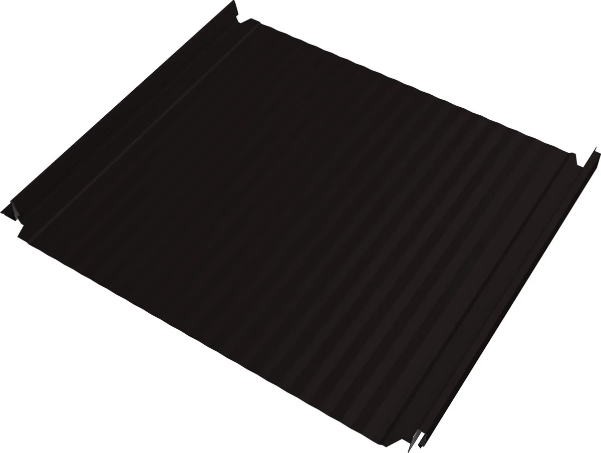 Кликфальц Double Pro Гофр Grand Line 0,45 Drap с пленкой на замках RAL 9005 черный