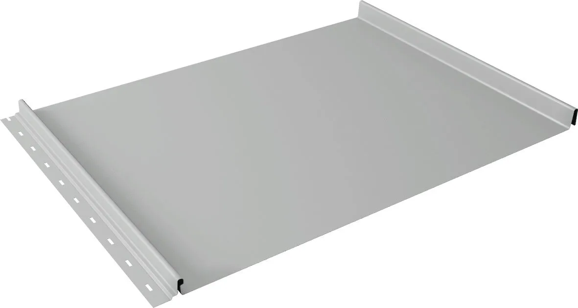 Кликфальц Grand Line 0,45 Drap ТХ с пленкой на замках RAL 7047 телегрей 4