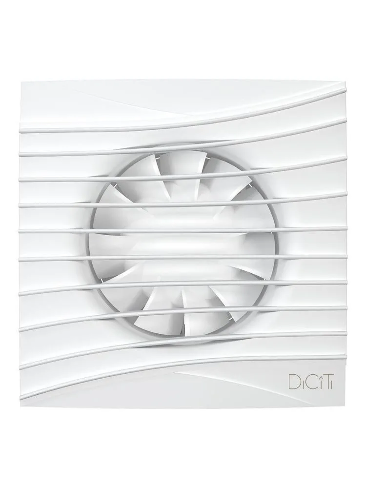 Вентилятор накладной SILENT D100 обратный клапан Matt white DICITI
