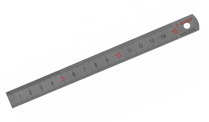 Линейка усиленная нержавеющая ЗУБР Про-15 0,30 м (34280-0.9-030)