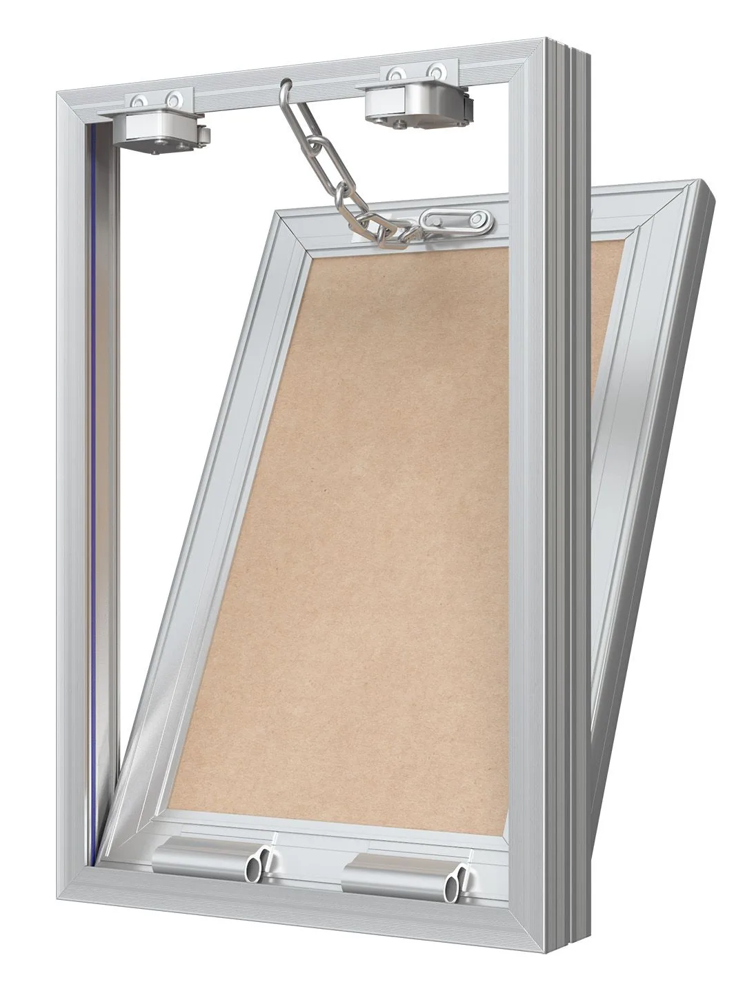 Люк ревизионный D Ceramo Base 200х300 скрытый монтаж съемный алюминий EVECS