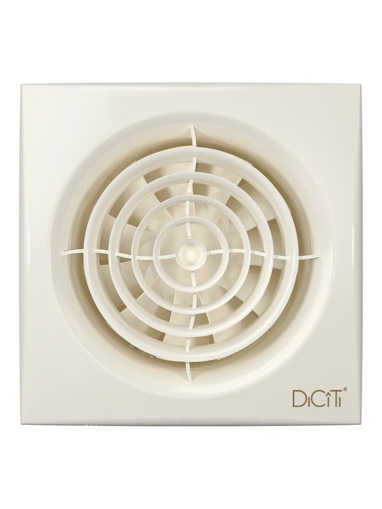 Вентилятор накладной AURA D100 обратный клапан Ivory DICITI