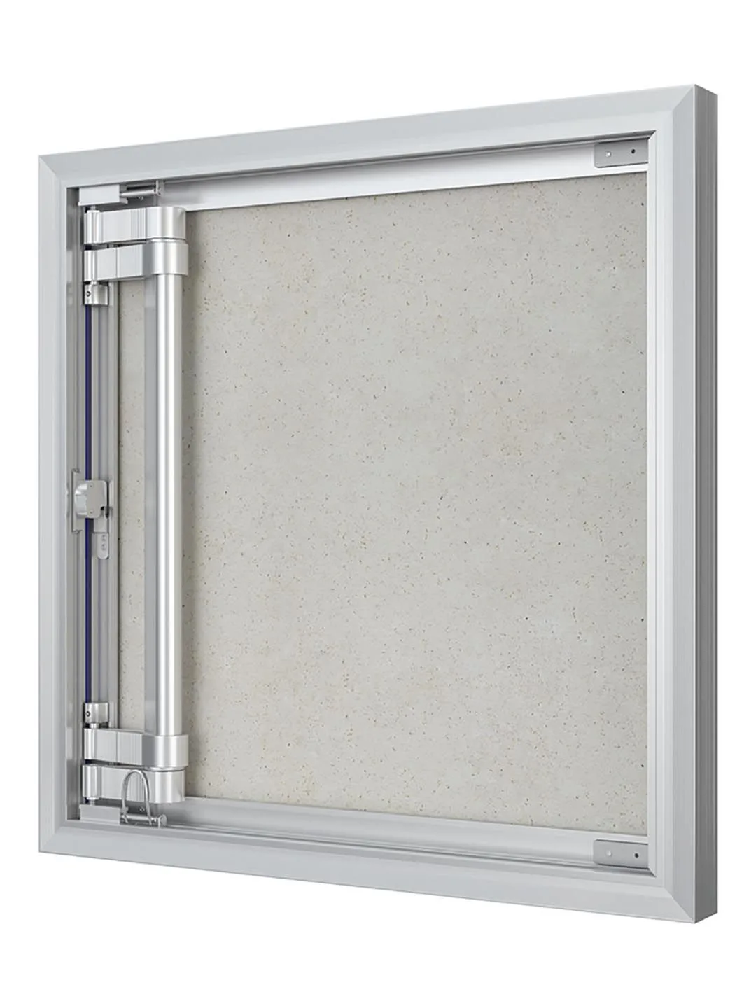 Люк ревизионный D Ceramo Optimum 500х500 скрытый монтаж петля алюминий EVECS