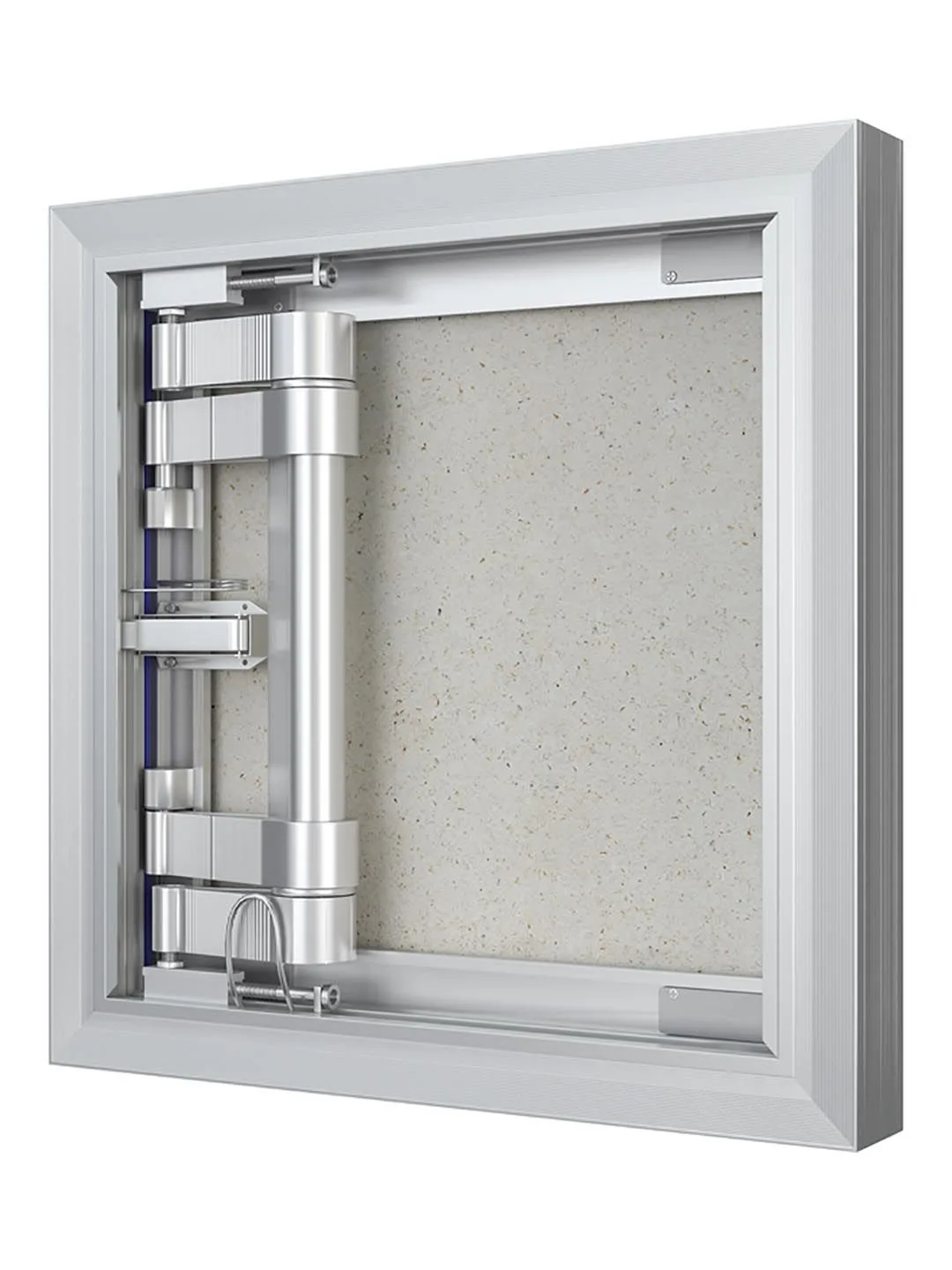 Люк ревизионный D Ceramo Optimum 300х300 скрытый монтаж петля алюминий EVECS