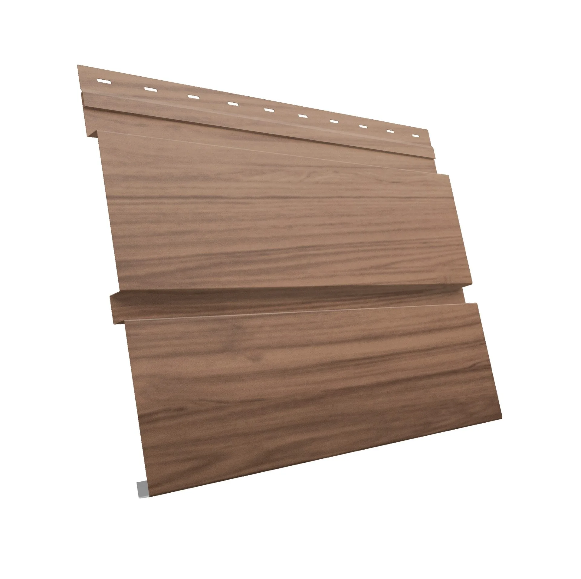Софит металлический Квадро Брус без перфорации 0,45 Print Elite с пленкой Honey Wood TwinColor