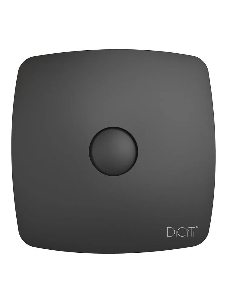 Вентилятор накладной RIO D125 обратный клапан Matt black DICITI