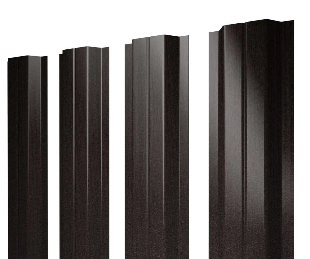 Штакетник П-образный A с прямым резом 0,45 Print Elite Coffee Wood TwinColor