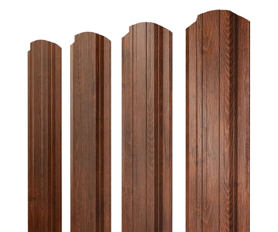 Штакетник Прямоугольный фигурный 0,4 Print Premium Golden Wood Fresh TwinColor