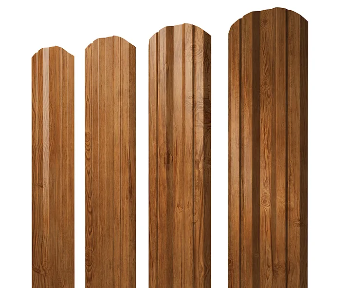 Штакетник Twin фигурный 0,45 Print-Double Elite Golden Wood