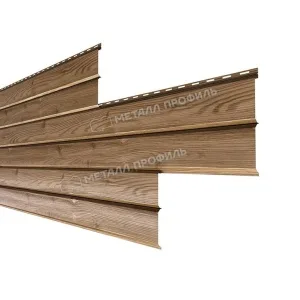 Сайдинг L-брус-XL-В-14х335, ECOSTEEL_T-01-Кедр-0.5