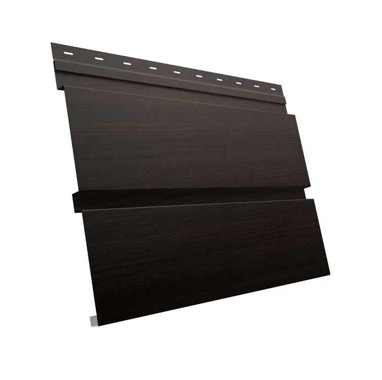 Софит металлический Квадро Брус с перфорацией 0,45 Print Elite с пленкой Coffee Wood TwinColor