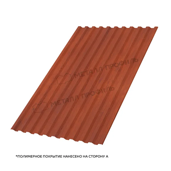 Профлист МЕТАЛЛ ПРОФИЛЬ С-21x1000-A Металл Профиль (ECOSTEEL_T-12-Дуб-0,45), Дуб