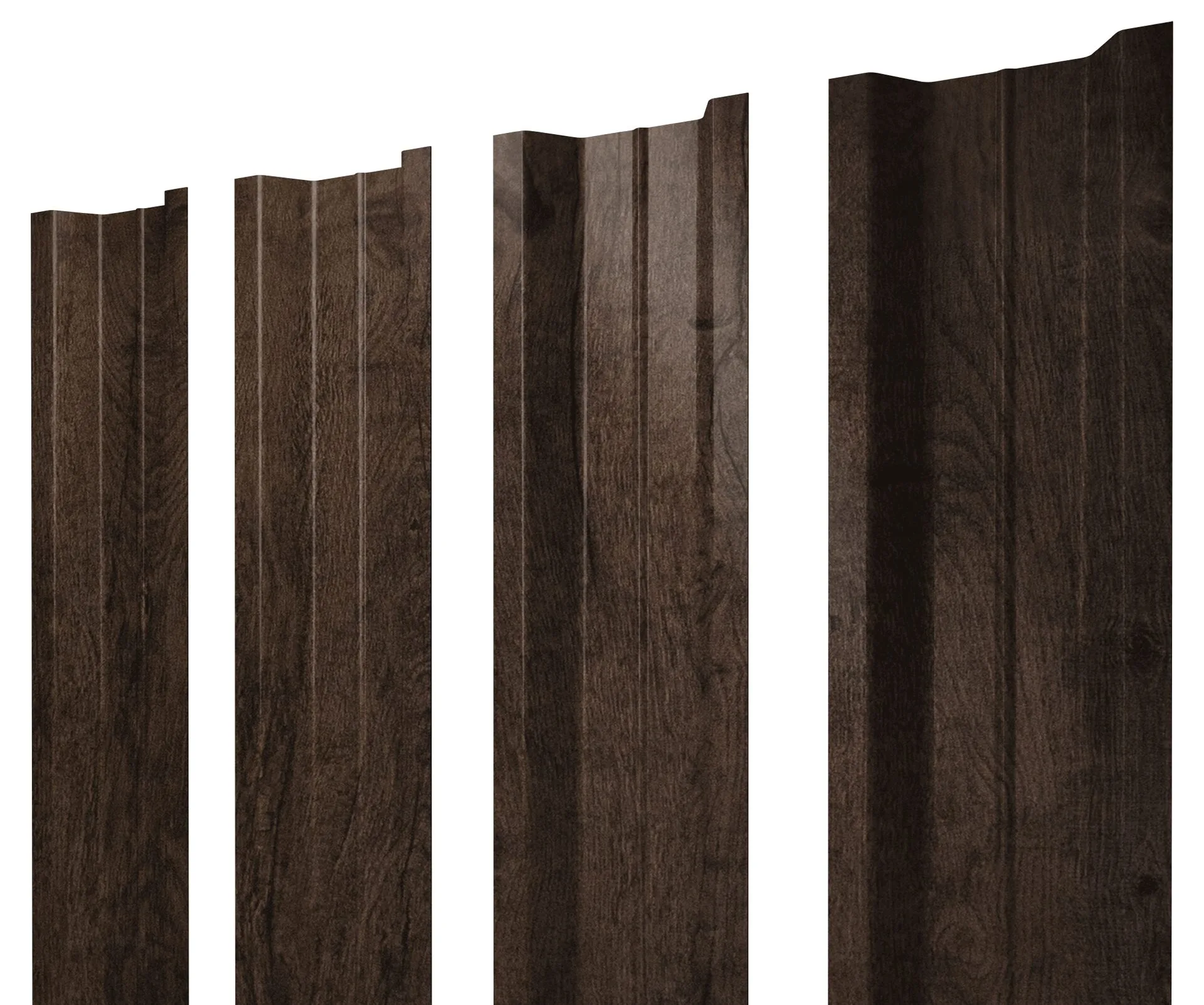 Штакетник П-образный В с прямым резом 0,45 Print Elite Antique Wood TwinColor