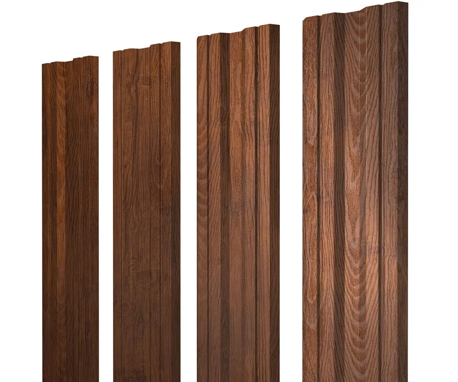 Штакетник Twin с прямым резом 0,4 Print Premium Golden Wood Fresh Twin с прямым резомColor