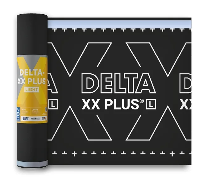 Мембрана диффузионная Delta-XX Plus Light с монолитным функциональным слоем из TPU и двумя зонами проклейки (75м2)