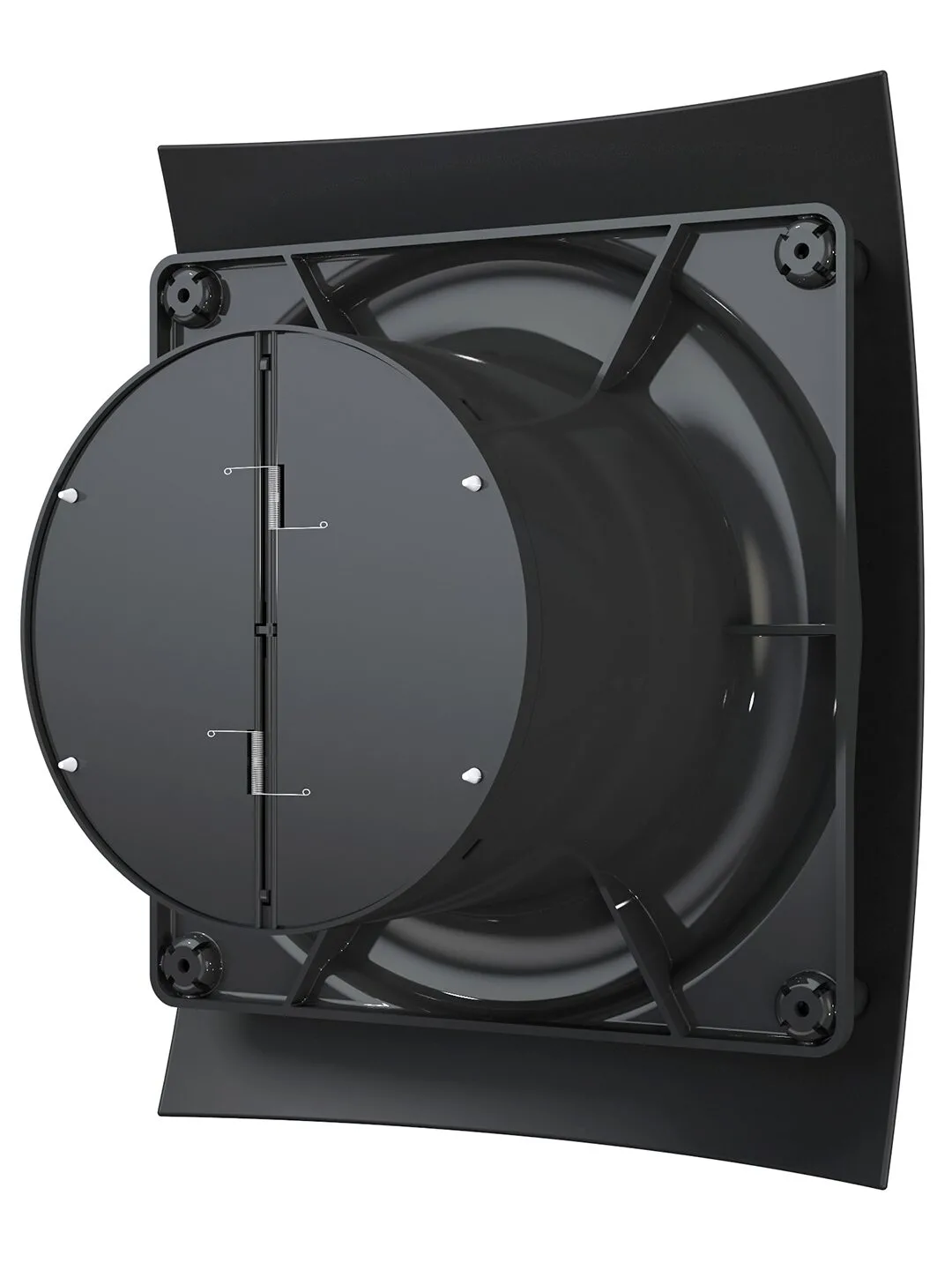Вентилятор накладной BREEZE D125 обратный клапан Matt black DICITI