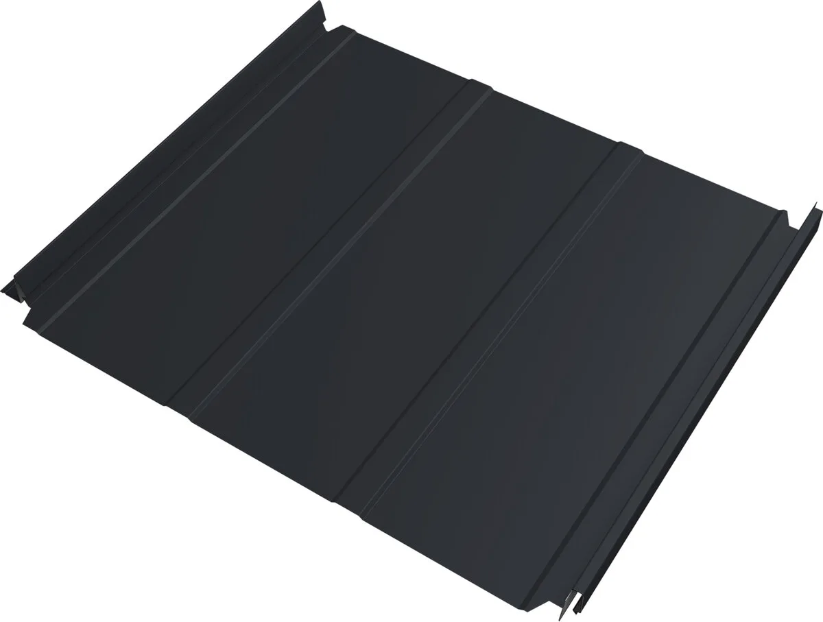 Кликфальц Double Pro Лайн Grand Line 0,5 Drap ТХ с пленкой на замках RAL 7024 мокрый асфальт