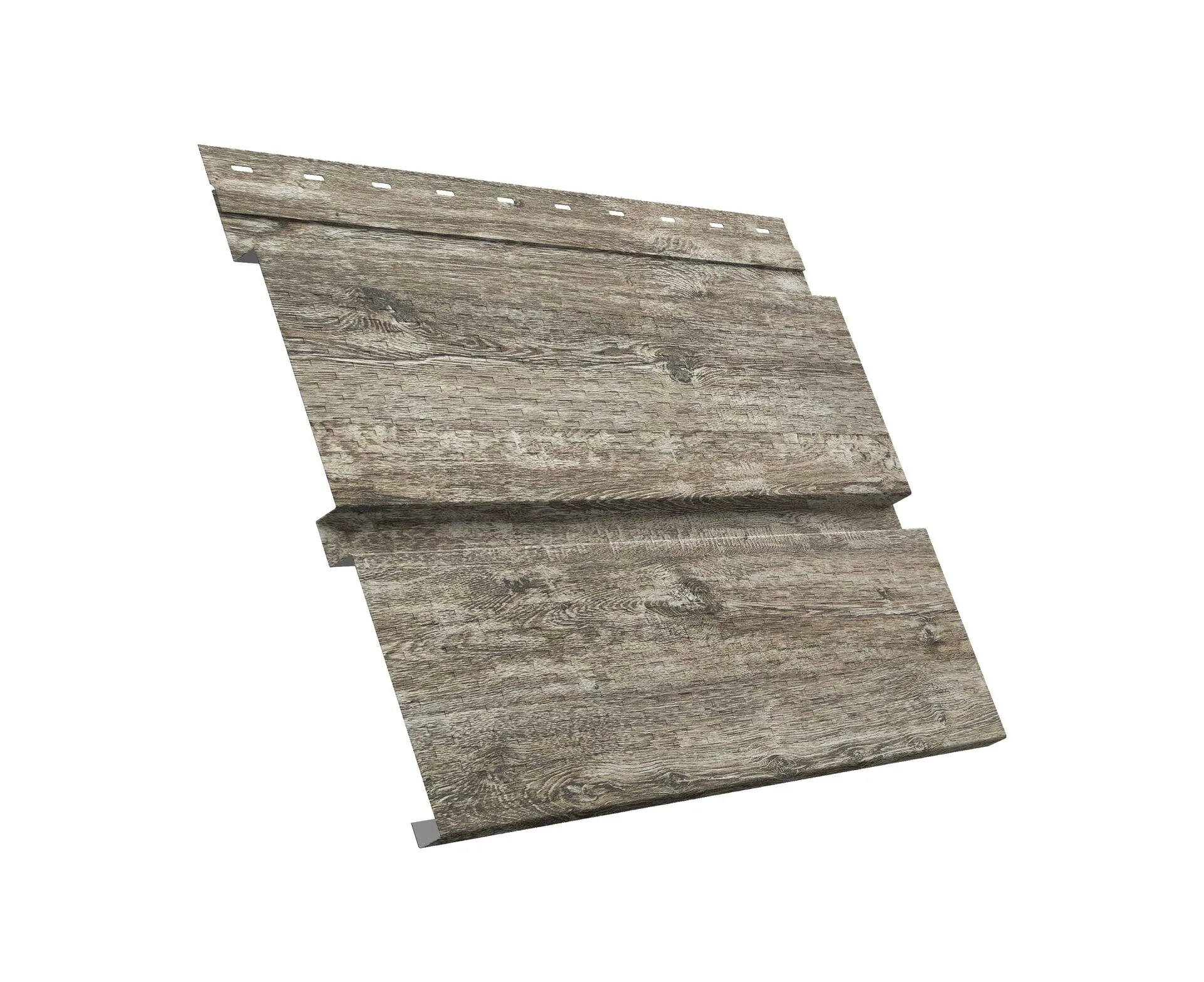 Софит металлический Квадро Брус с перфорацией 0,45 Print Elite с пленкой Nordic Wood TwinColor