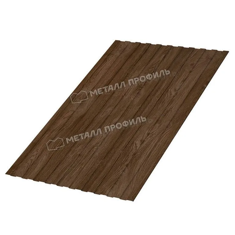 Лист профилированный С-8х1150, ECOSTEEL_MA-01-МореныйДуб-0.5