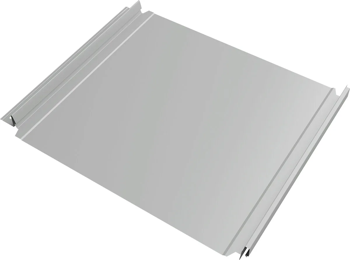 Кликфальц Double Pro Grand Line 0,45 Drap ТХ с пленкой на замках RAL 7047 телегрей 4