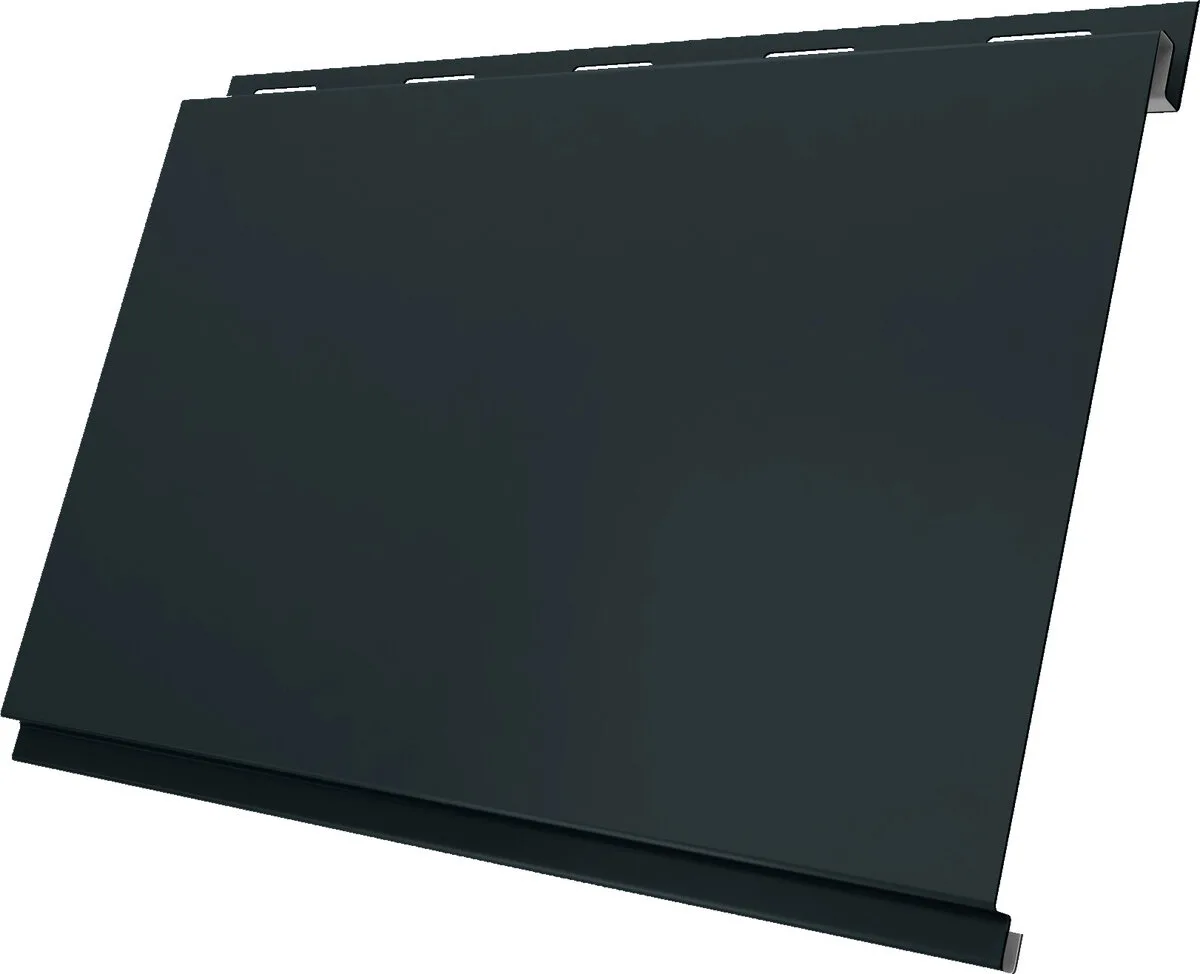 Сайдинг металлический Вертикаль классик Grand Line 0,5 GreenCoat Pural БТ матовый с пленкой RR2H3 (RAL 7016 антрацитово-серый)