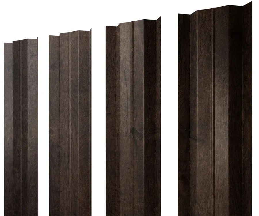 Штакетник М-образный В с прямым резом 0,45 Print Elite Antique Wood TwinColor