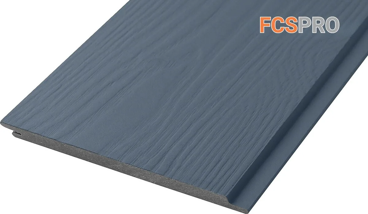 Фиброцементный сайдинг 190х10мм FCSPRO Вуд Клик F63 дождливое небо (3м)