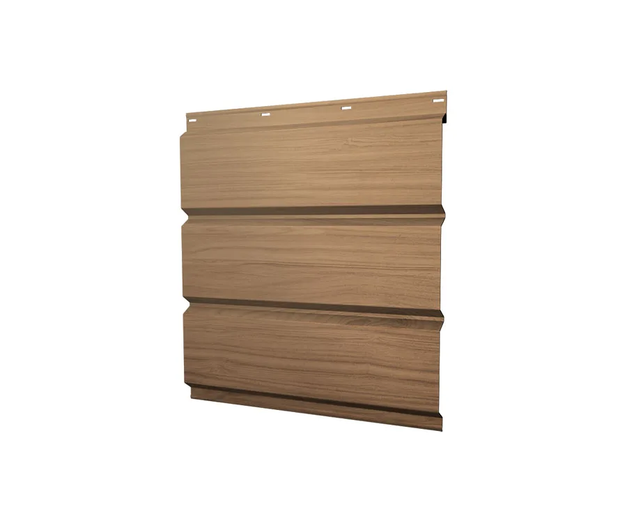 Софит металлический без перфорации 0,45 Print Elite с пленкой Honey Wood TwinColor