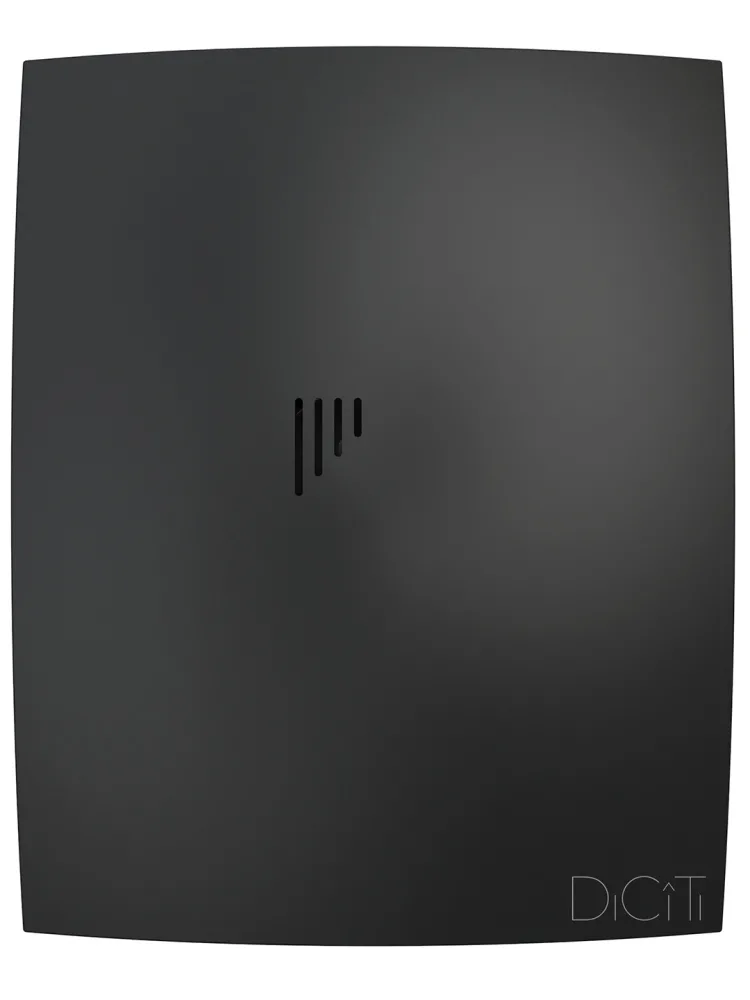 Вентилятор накладной BREEZE D125 обратный клапан Matt black DICITI