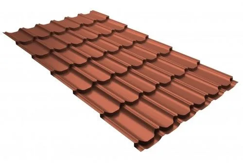 Металлочерепица квинта плюс Grand Line 0,5 Quarzit Cuprum Steel