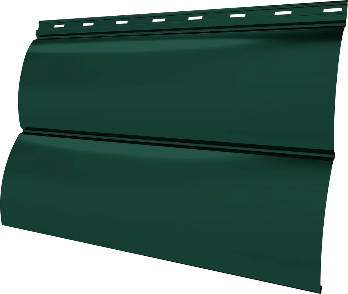 Сайдинг металлический Блок-хаус новый Grand Line 0,45 Drap с пленкой RAL 6005 зеленый мох