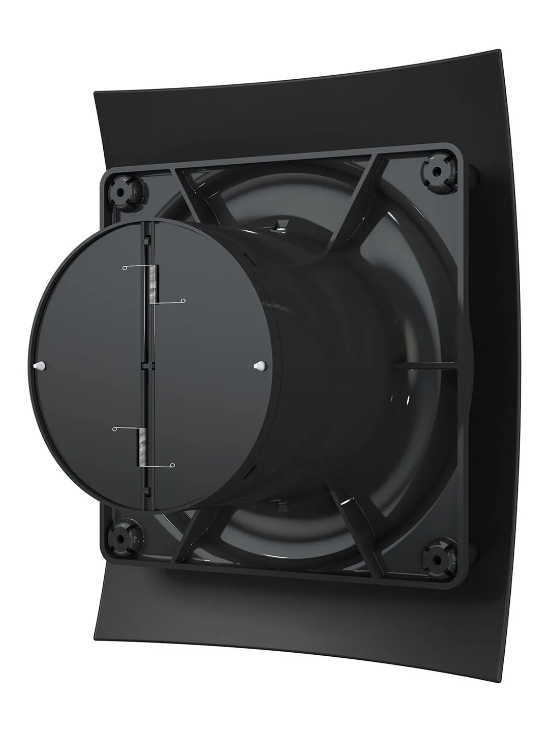 Вентилятор накладной BREEZE D100 обратный клапан Matt black DICITI