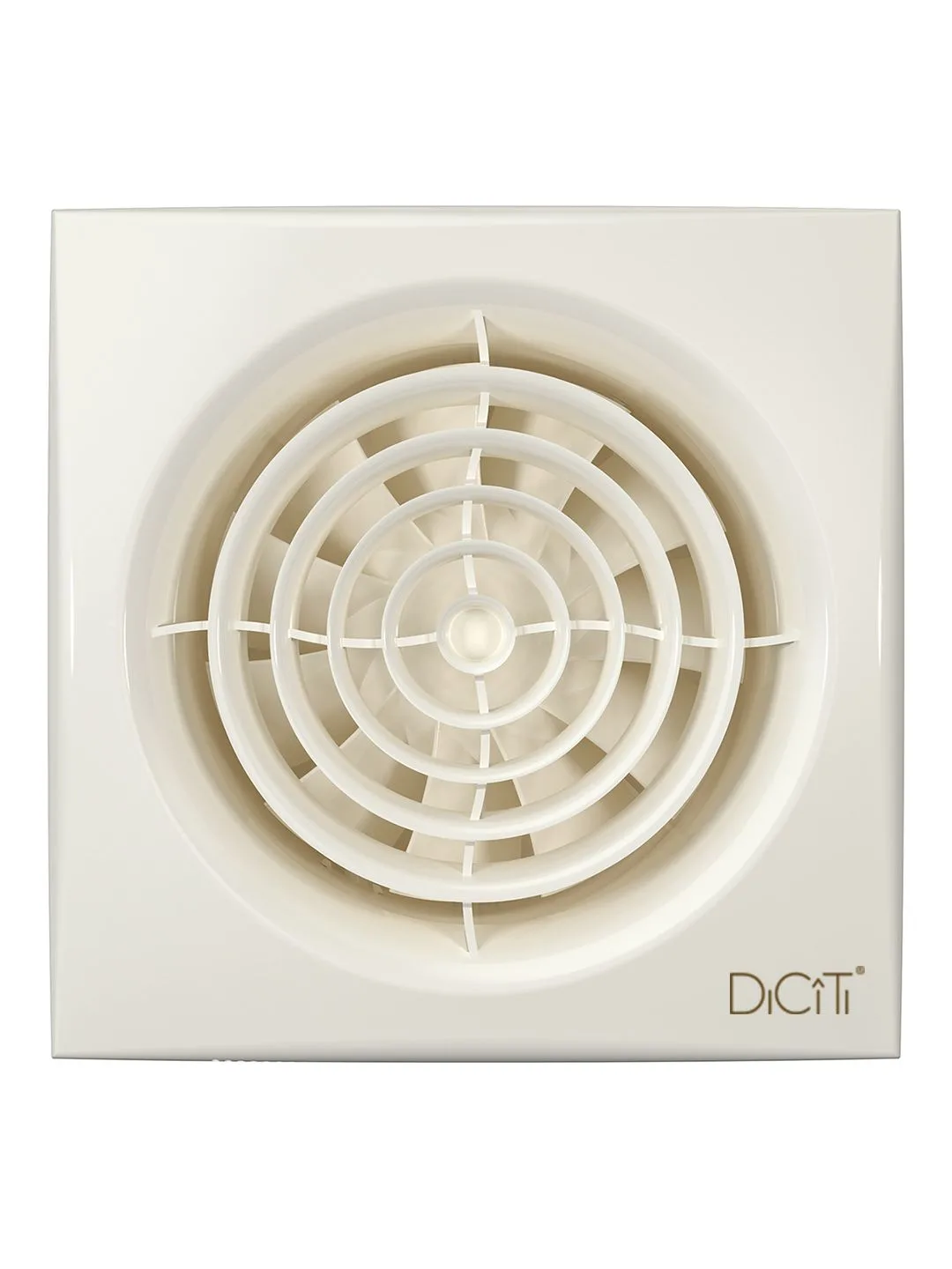 Вентилятор накладной AURA D100 обратный клапан Ivory DICITI