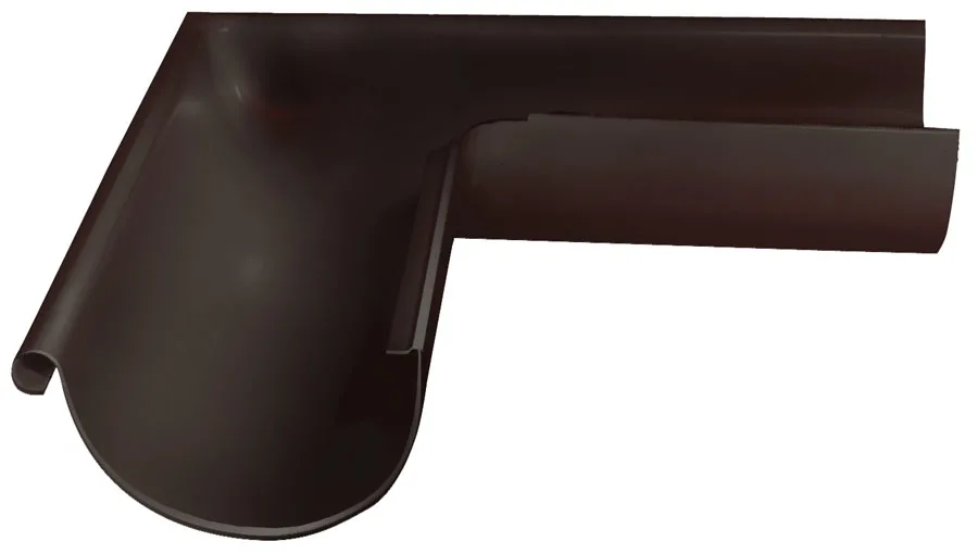 Угол желоба внешний Optima Matt 90гр 125мм RAL 8017