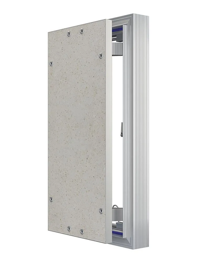 Люк ревизионный D Ceramo Optimum 200х400 скрытый монтаж петля алюминий EVECS