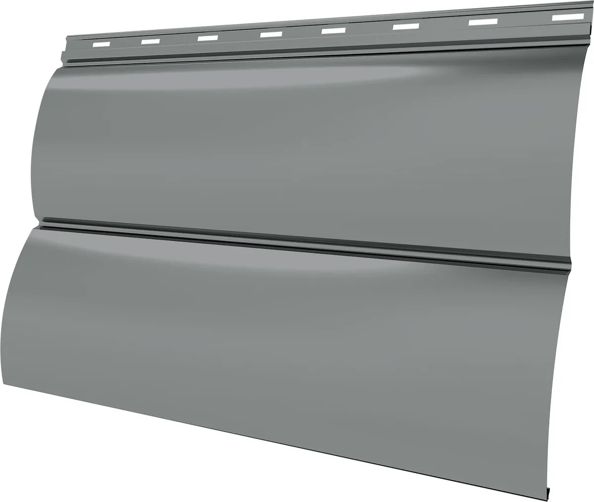 Сайдинг металлический Блок-хаус новый Grand Line 0,45 Drap с пленкой RAL 7004 сигнальный серый