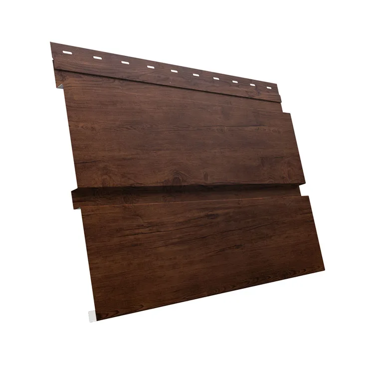 Софит металлический Квадро Брус без перфорации 0,45 Print Premium с пленкой Cherry Wood Fresh TwinColor