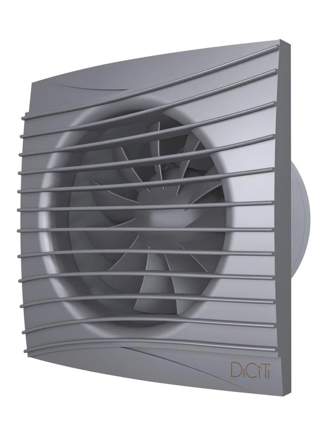Вентилятор накладной SILENT D100 обратный клапан Dark gray metal DICITI