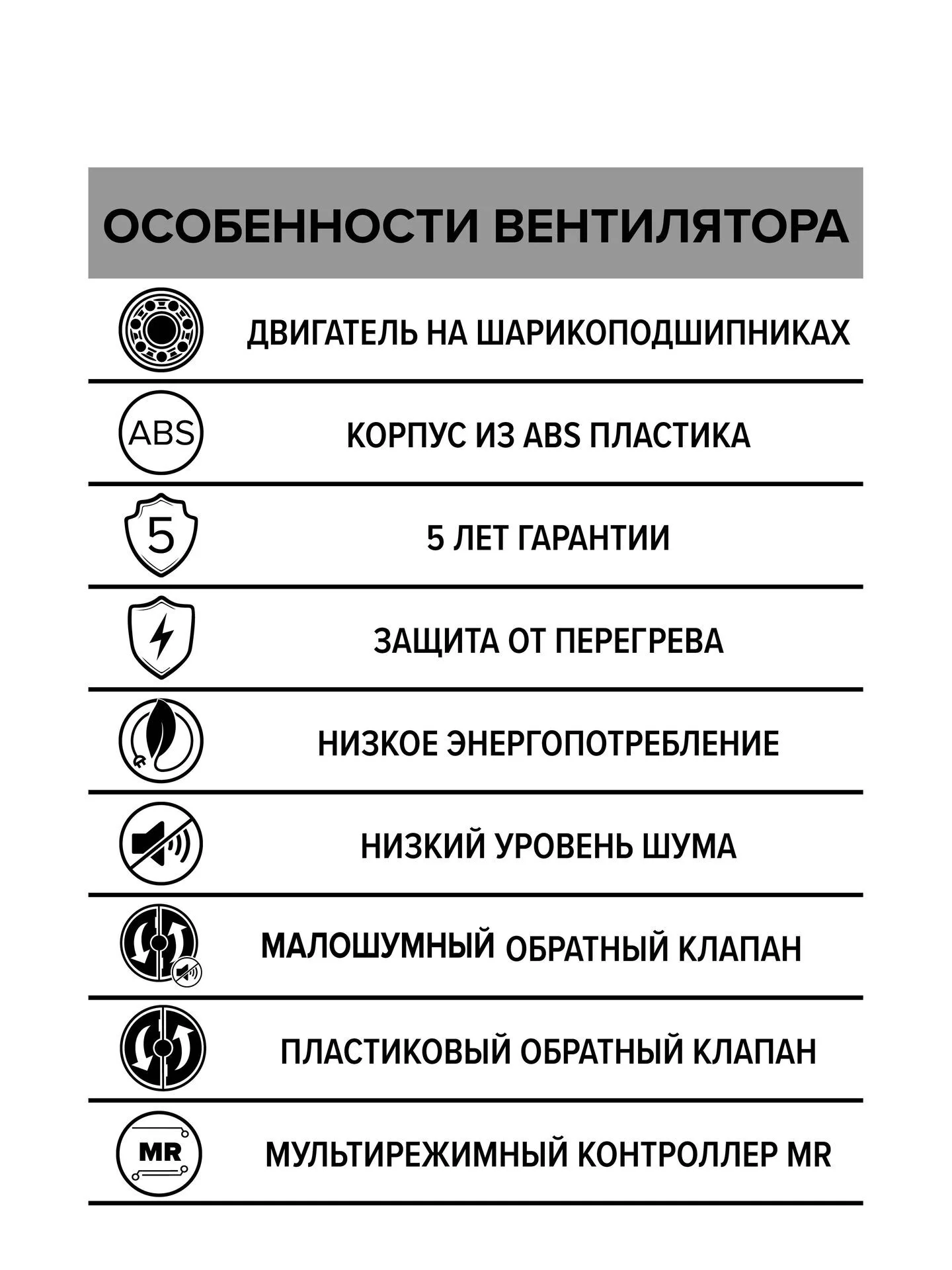 Вентилятор накладной BREEZE обратный клапан MR D125 DICITI