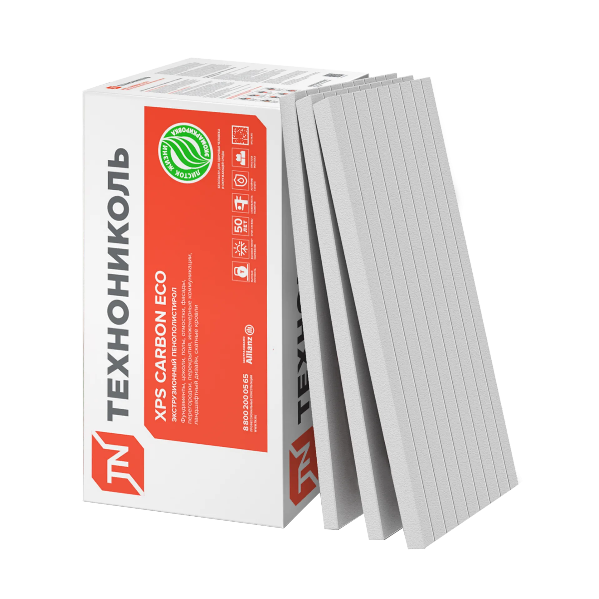 CARBON ECO TB FAS/2, S/1 1180х580х100-L (2*50), поддон (6 упак) / КАРБОН ЭКО ТБ ФАСАД